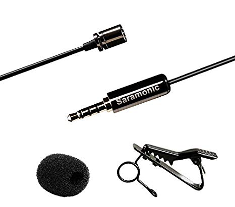 Saramonic SR-LMX1 Lavalier Microphone for Smartphones (Black)
