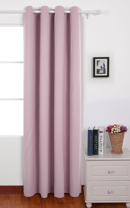 Deconovo Lavender Home Thermal Insulated Blackout Curtain 52 Inch By 63 Inch