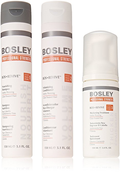 Bosley Professional Strength Bosrevive 3 Piece Starter Pack For Color-Treated Hair