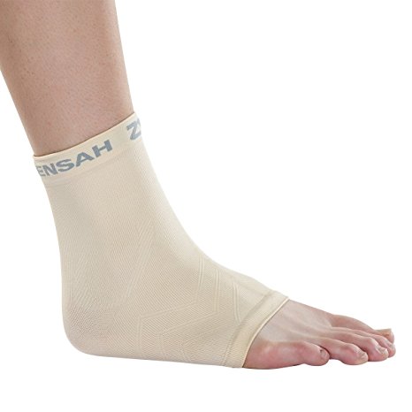 Zensah Ankle Support - Compression Ankle Sleeve, Lightweight Ankle Brace, Relieve Plantar Fasciitis – Best Ankle Support for Running, Basketball, Walking, Jogging, and Everyday Wear