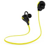 Soundpeats Qy7 V41 Bluetooth Mini Lightweight Wireless Stereo Sportsrunning and Gymexercise Bluetooth Earbuds Headphones Headsets Wmicrophone for Iphone 5s 5c 4s 4 Ipad 2 3 4 New Ipad Ipod Android Samsung Galaxy Smart Phones Bluetooth Devices Blackyellow