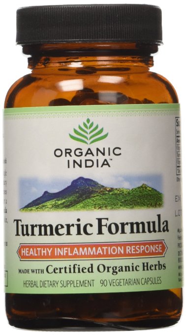 Organic India Turmeric Formula Healthy Inflammation Response Vegetarian Capsules - 1 x 90 Ea
