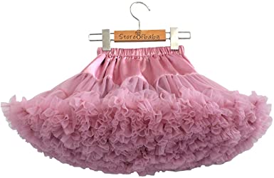 Girls' Fluffy Tulle Pleated Tutu Skirt Princess Ballet Dance Pettiskirt Tiered