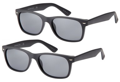 Apollos Vision Set of 2 Unisex Vintage Style Wayfarer 55mm UV400 Polarized Sunglasses - Choose your Design