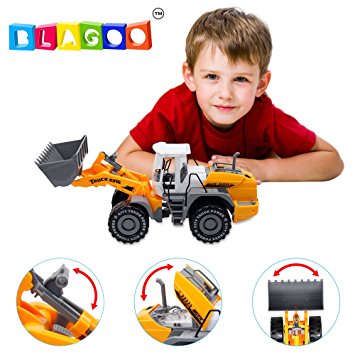 BLAGOO Realistic Wheel Construction Excavator JUMBO SIZE Toy up to 15.5 inches