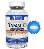 FENFAST 375 - Rapid Fat Burning Diet Pills With Increased Energy - White and Blue Speck Tablets 120 - Clinically Proven Weight Loss Ingredients Made in USA