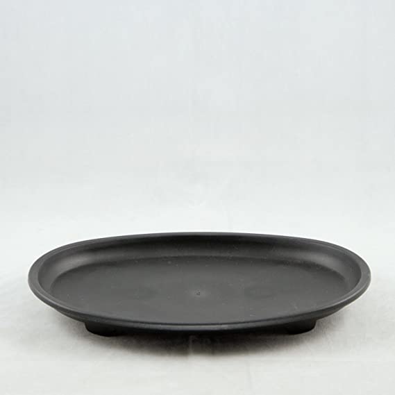 Oval Black Plastic Humidity/Drip Tray for Bonsai Tree 9.5"x 6.5"x 1"