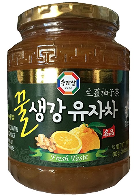 Sura Wang Citron Tea with Honey Ginger, 20.46 oz bottle