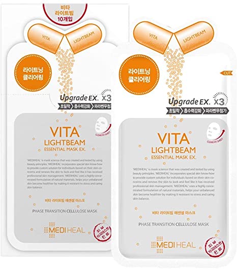 Korea Mediheal Vita Lightbeam Essential Mask Pack 1box 10sheet