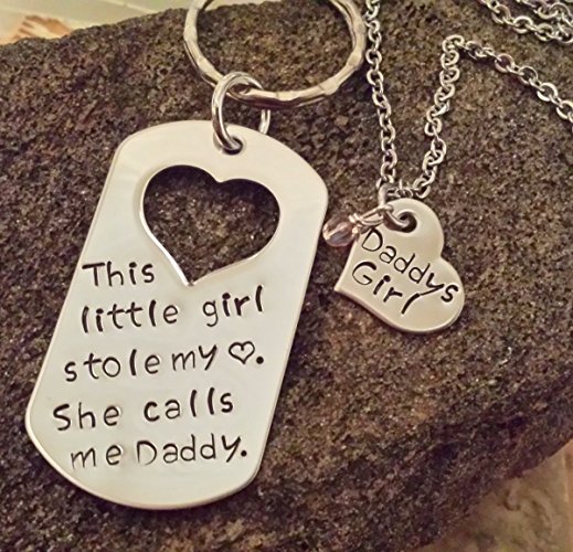 Daddy's Girl Birthstone Heart Charm Necklace This Little Girl Stole My Heart She Calls Me Daddy SST