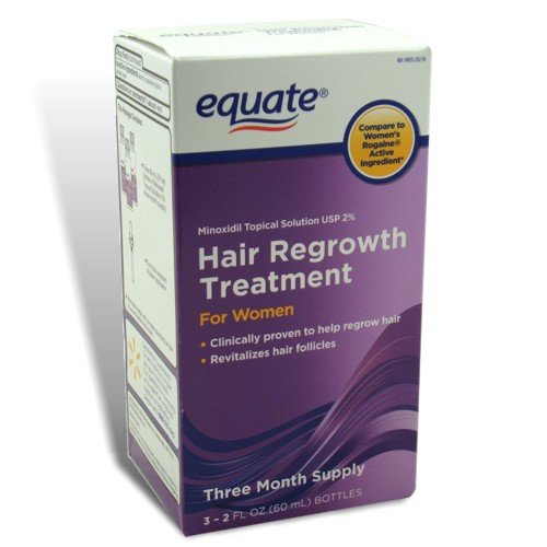 Equate - Hair Regrowth Treatment for Women with Minoxidil 2 3 Month Supply 3 - 2oz bottles