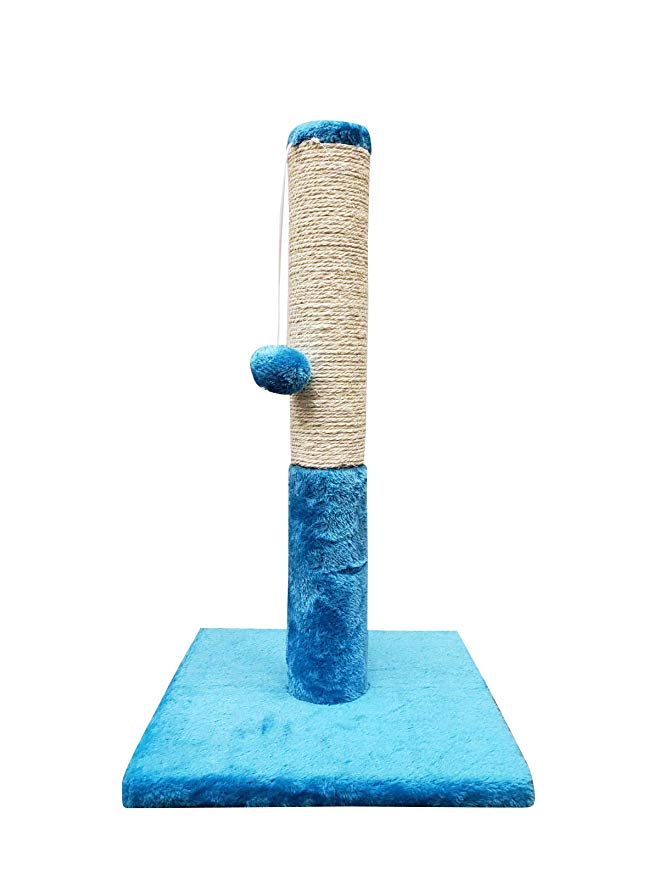 Pet Laugh Cat Tree – Cat Scratching Post with Furry Ball Toy – Cat Climber Made with Real Pinewood, Natural Sisal, and Faux Fur Material