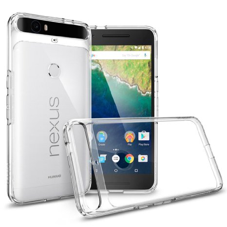 Nexus 6P Case Spigen Ultra Hybrid AIR CUSHION Crystal Clear Clear back panel  TPU bumper for Nexus 6P 2015 - Crystal Clear SGP11796