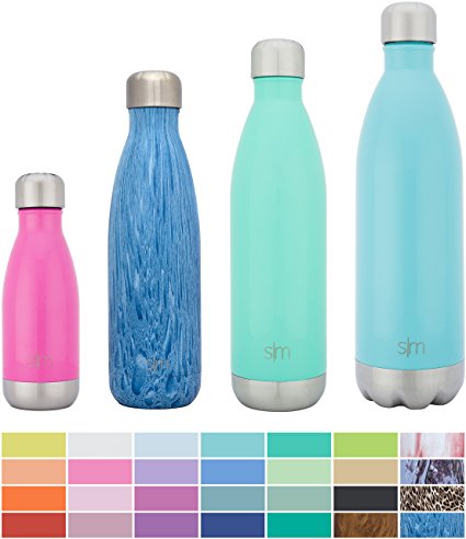 Simple Modern Wave Water Bottle - Vacuum Insulated 18/8 Stainless Steel - 4 Sizes in 26 Colors