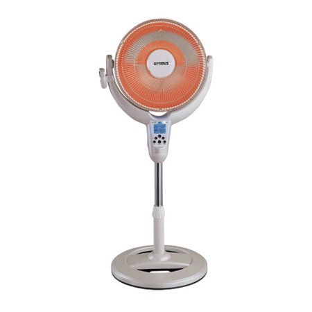 Optimus Electric 14" Oscillating Pedestal Digital Dish Heater w/Remote Control, HEOP4500