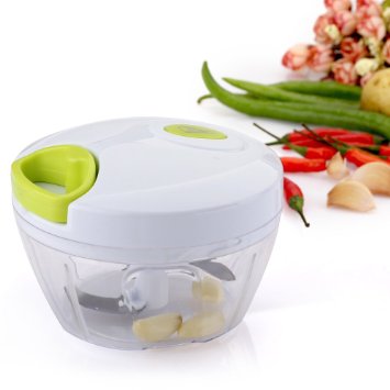 Uten 3-Cup Mini Handheld Food Chopper Vegetable Mincer with 3-Blades