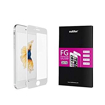multifun Screen Protector for iPhone 6 Plus / 6s Plus 3D Full Coverage Tempered Glass PC Matte Frame , White