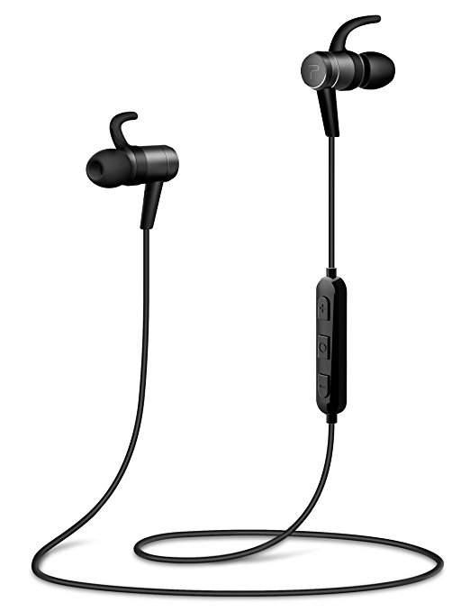 Paxcess Bluetooth Headphone, Wireless 4.1 Magnetic Earphones HD Sound with Bass, 8 Hours Battery, Built-in Mic, aptX Stereo In-ear Earbuds Sweatproof Sport Headset for Gym Running Workout