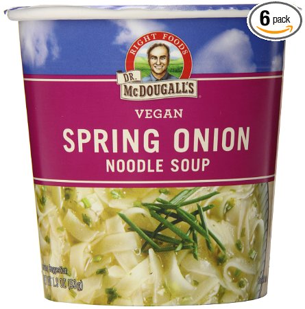 Dr. McDougall's Right Foods Vegan Spring Onion Noodle Soup, 1.9-Ounce Cups (Pack of 6)