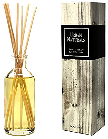 Urban Naturals Cucumber Melon Reed Diffuser Scent Sticks Gift Set | A Refreshing Springtime Blend of Crisp Cucumber and Sun Ripened Melon | Makes a Great Housewarming Gift | Made in The USA