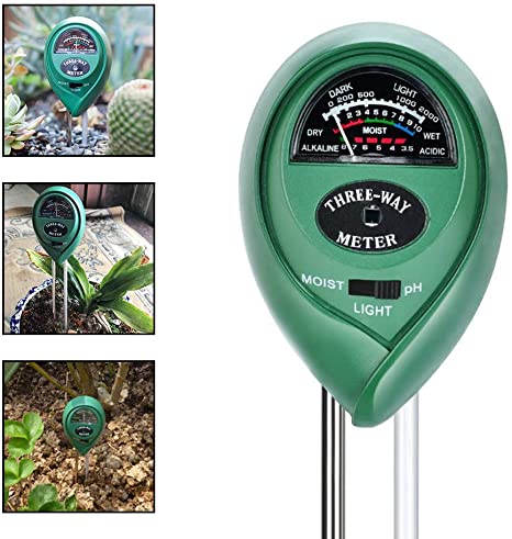 ssgthbfhf 3 in1 PH Tester Soil Water Moisture Light Testing Meter Kit Indoor Outdoor Garden Farm Lawn Plant Flower Meter