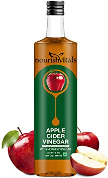 Nourish Vitals Apple Cider Vinegar With Mother Vinegar, Raw, Unfiltered & Undiluted, 500ml
