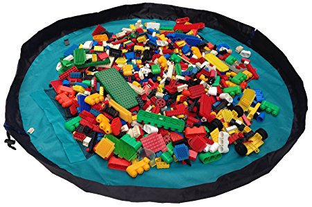 40" Children Play Mat and a Toy Storage Bag - Multi Purpose Kid's Activity Mat That Folds to a Portable, Toy Organizer. Make Sure Your Child is Having Fun Without Worrying About The Mess!
