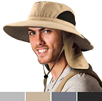 Premium Boonie Hat Wide Brim Sun Hat for Fishing Hiking Outdoor Men Women UPF50