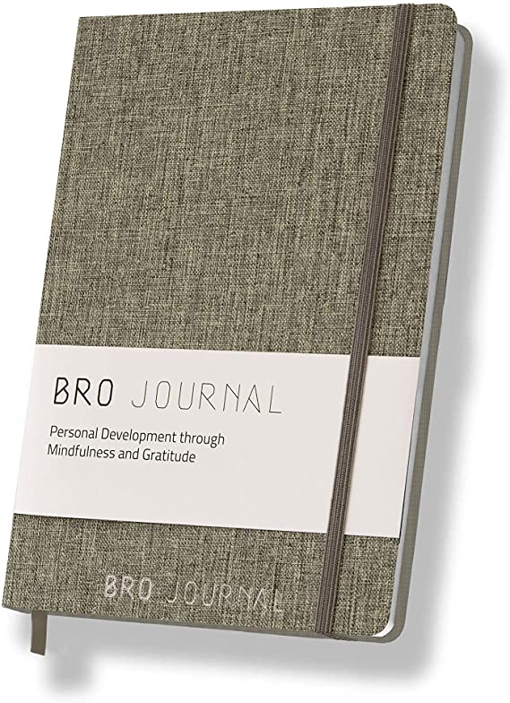 The Bro Journal | Daily Gratitude & Self-Development Journal For Men | 60 Unique Themed Days & Guided Writing Prompts | Increase Happiness, Motivation, Mindfulness & Productivity | Portable A5 Size