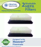 2 Hoover Floormate Washable Reusable HEPA Filter Compare To Hoover Vacuum Floor Mate Filter Part  40112050 Designed and Engineered By Crucial Vacuum