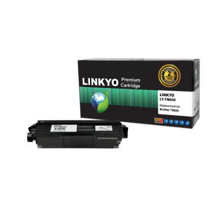 LINKYO Compatible with Brother TN650 Black Toner Cartridge