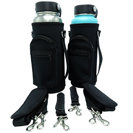 40 oz Sleeve Pouch w/ Adjustable Shoulder and Hand Straps for Hydro Flask Bottles