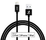 Apple MFI Certified iXCC  Lightning Cable 6ft Six Feet Extra Long Element Series 8 pin to USB SYNC Cable Charger Cord for Apple iPhone 5  5s  5c  6  6 Plus iPod 7 iPad Mini  mini 2 mini 3 iPad 4  iPad Air  iPad Air 2Compatible with iOS 8 Black
