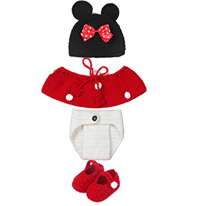 Dealzip Inc Fashion Unisex Newborn Boy Girl Crochet Knitted Baby Outfits Costume Set Photography Photo Prop
