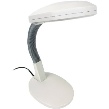 Lavish Home Sunlight Desk Lamp, White (26")