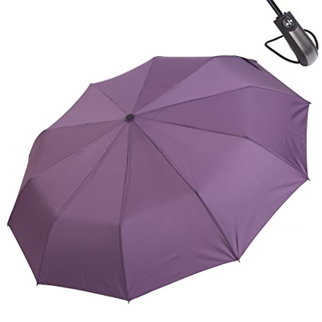 FlyHawk Leisure Style Umbrella, Automatic Open/Close Foldable Rain Umbrella/UV Protection, Wind resistant umbrella