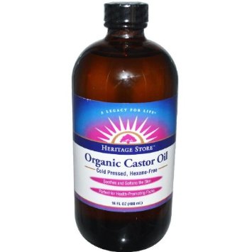 Heritage Store Organic Castor Oil 16 Ounce