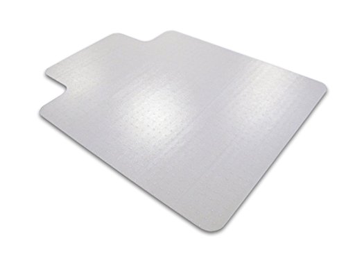 Floortex Polycarbonate Chair Mat for Carpets to 1/2" Thick, 48"x53", Rectangular with Lip (AFRRLM48053)