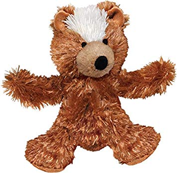 KONG - Plush, Low Stuffing Squeak Teddy Bear Dog Toy - Replacement Squeaker Included - For Medium Dogs