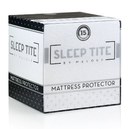 Sleep Tite by Malouf® Hypoallergenic 100% Waterproof Mattress Protector- 15-Year Warranty - Twin