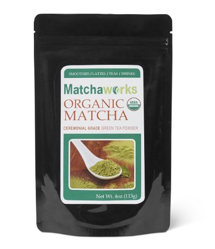 Matchaworks 100 USDA Certified Organic CEREMONIAL GRADE A Matcha Green Tea Powder 4oz