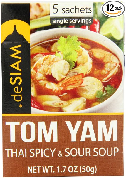 deSIAM Soup, Thai Spicy & Sour (Tom Yam), 1.7 Ounce (Pack of 12)