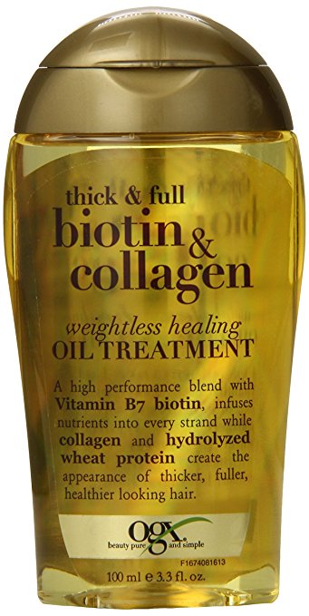 Organix Biotin and Collagen Weightless Healing Oil Treatment, 3.3-Ounce