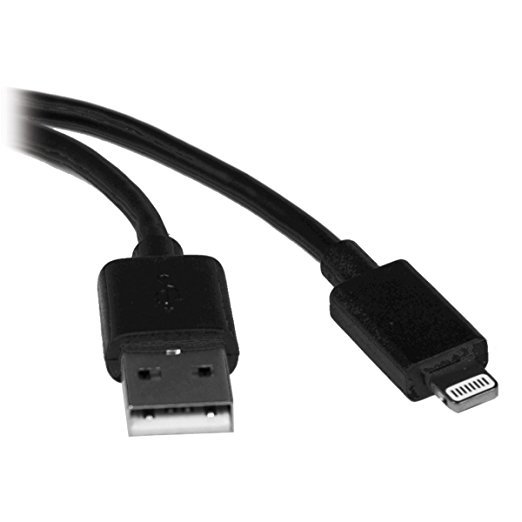 Tripp Lite Apple MFI Certified 6-Feet 2M Lightning to USB Cable Sync Charge iPhone/iPod/iPad - Black (M100-006-BK)