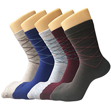 Pack of 5 Womens Cotton Comfort Casual Crew Socks