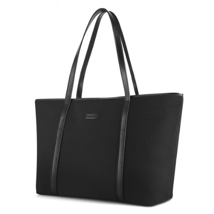 CHICECO Extra Large Nylon Tote Bag Shoulder Bag for Women - Black
