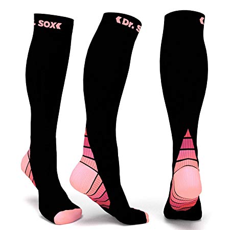 Compression Socks For Women and Men | Fits Most Wide Calfs - Great for Varicose Veins, Leather Riding Boots, Travel, Medical Nurse, Running, Pregnancy, Swelling. (S/M - US Women 5.5-8.5 / US Men 5-9)