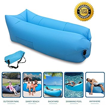 Inflatable Lounger，Ariel-gxr Air Sleeping Sofa Bed Couch Chair, Air Mattresses Beds，Air Filled Balloon Bag Furniture for Indoor/Outdoor Hiking Camping,Beach,Park,Backyard Waterproof Durable,Lounging, Fishing, Kids, Chilling, Parties, Swimming Pools