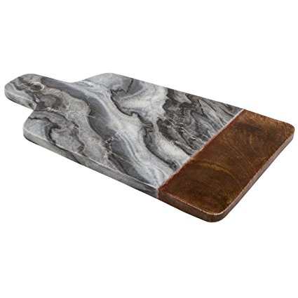 Thirstystone Marble Serving Board with Sheesham Wood, Black