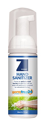 GermFree 24 50ml Foam Hand Sanitizer - Long-Lasting 24 Hour Effect - Kills 99.99% Of Germs & Provides All Day Protection - Non-Staining - Odorless - Made in USA